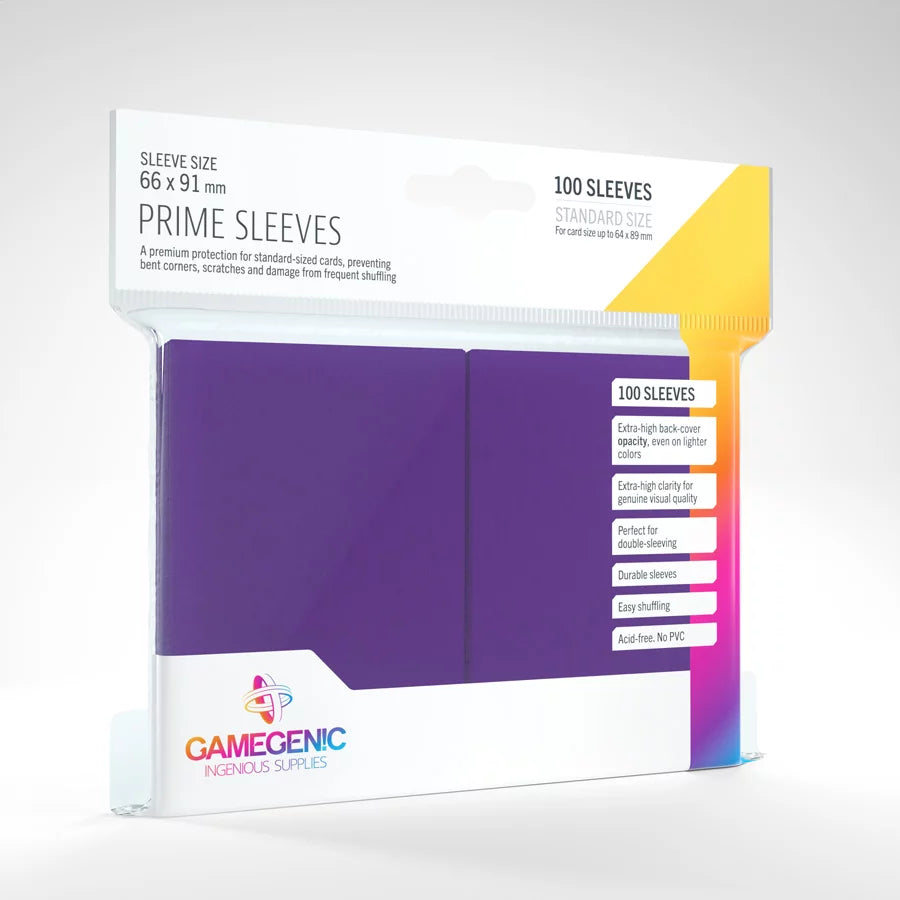 Gamegenic: 100 Purple Prime Sleeves (Size 66 x 91 mm)