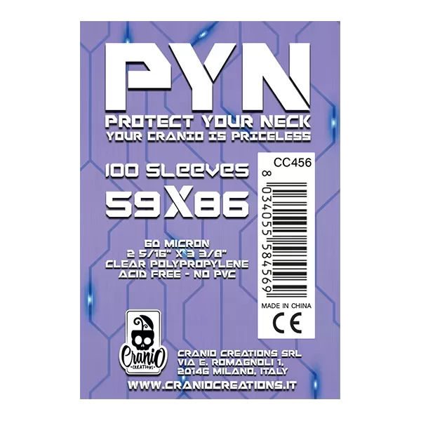 PYN: 100 Sleeves (Size 59 x 86 mm)