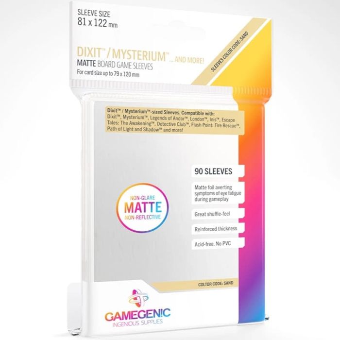 Gamegenic: 90 Sleeves (Size 81 x 122 mm) Dixit - Mysterium Matte Board Game