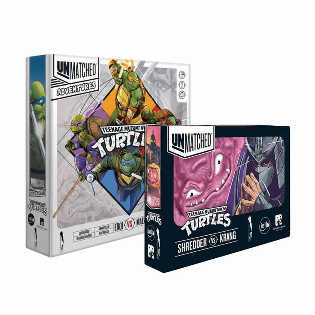 Unmatched Adventures TMNT Bundle Completo – Gioco Base + Espansione | Mancalamaro