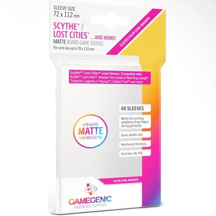 Gamegenic: 60 Sleeves (Size 72 x 112 mm) Scythe - Lost Cities Matte Board Game
