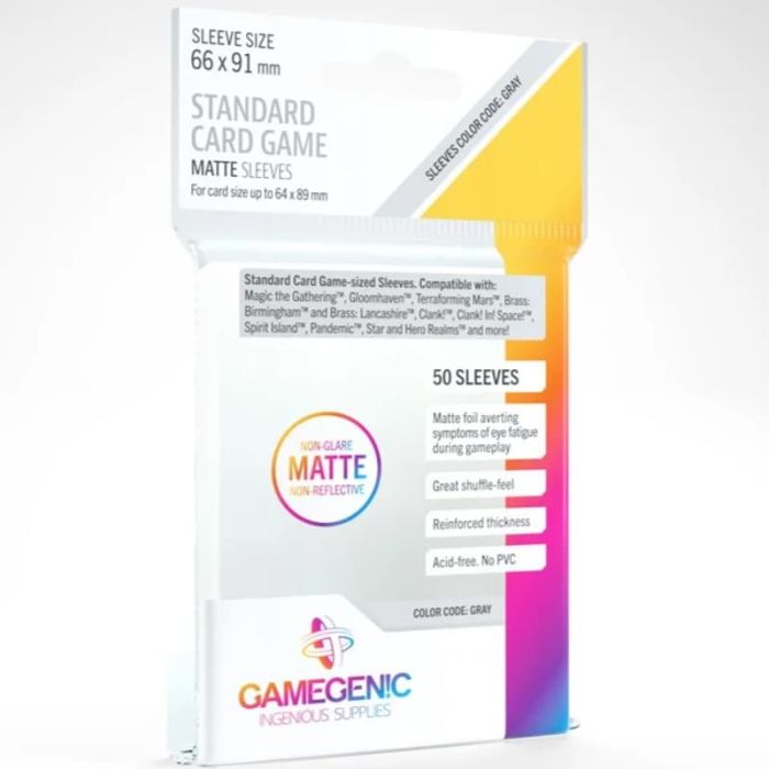 Gamegenic: 50 Sleeves (Size 66 x 91 mm) Standard Matte Card Game