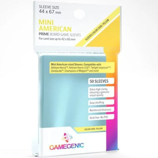 Gamegenic: 50 Sleeves (Size 44 x 67 mm) Mini American Prime Board Game